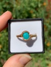 Turquoise & Gold Ring, size 8.5