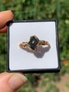 Smoked Opal & Gold Ring, size 8.5