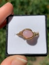 Pink Opal & Gold Ring, size 5.5/6