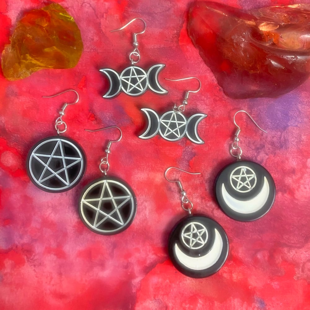 Image of WITCHY SYMBOL EARRINGS