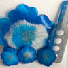 Blue Flowers Large Tray Set
