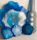 Blue Flowers Large Tray Set