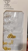 Nail Art Circles Gold and silver