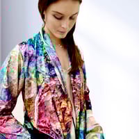Image 2 of Royal Crushed Velour Wrap Jacket