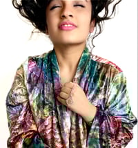 Image 5 of Royal Crushed Velour Wrap Jacket