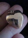 VICTORIAN 15CT HIGH CARAT SEED PEARL HEART SOLID PENDANT 2.5g MATT GOLD ON FRONT