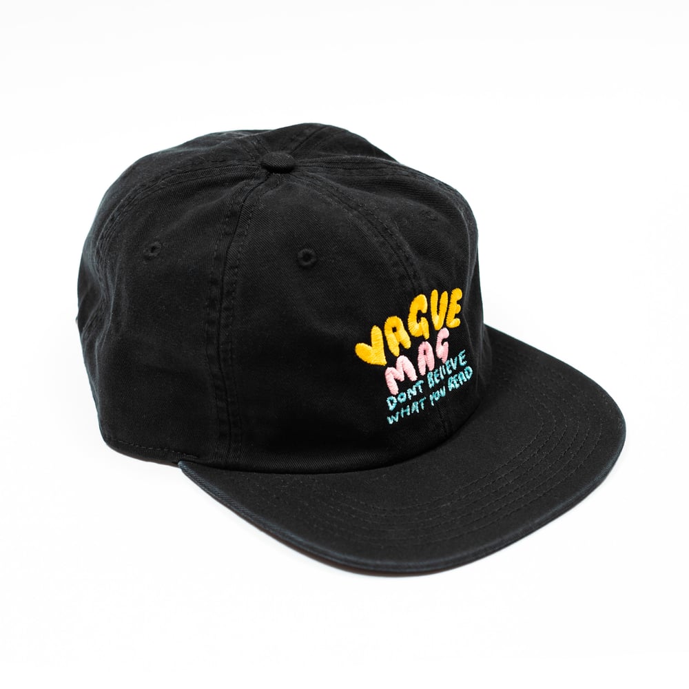 Image of Vague x Mike O'Shea - Embroidered Six Panel Hat - Black