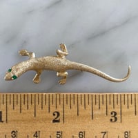 Image 6 of 14K LIZARD BROOCH
