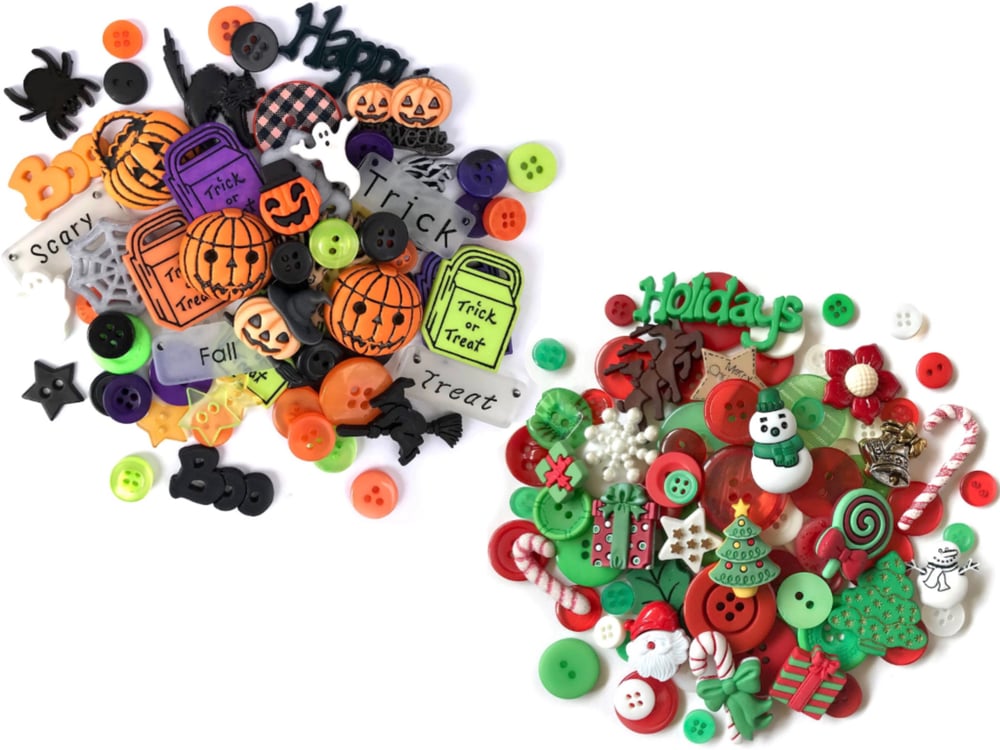 Buttons Galore Christmas Embellishment Super Value Pack