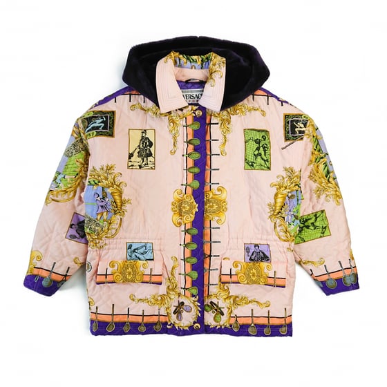 Image of Versace Sport Tennis Baroque Quilted Parka 