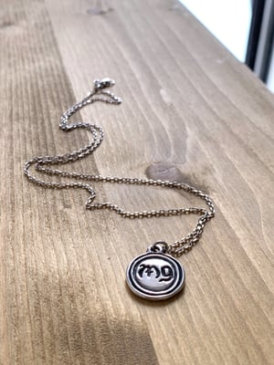 Image of "MG" medailoia - silver necklace