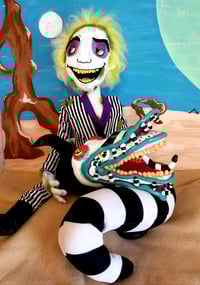 Image 5 of Giant Sandworm ( Beetlejuice inspired ) Art Doll
