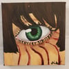 Eren Jeager Titan Shifter Eye 4x4in Acrylic Painting