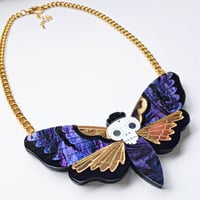 Image 1 of Death's Head Moth Necklace 