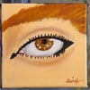 Hawk's Eye 4x4in Acrylic Painting