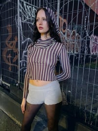 Image 1 of GWEN LONG-SLEEVE - Mint & Purple Stripe