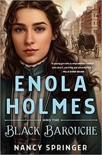 Image 1 of Nancy Springer -- <em>Enola Holmes and the Black Barouche</em> -- SIGNED