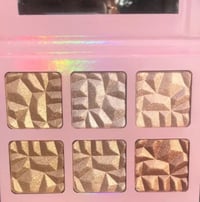 Image 1 of Pink Highlighter  And Bronzer Palette 6 Shades