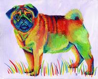 Image 1 of Rainbow Pug Print 