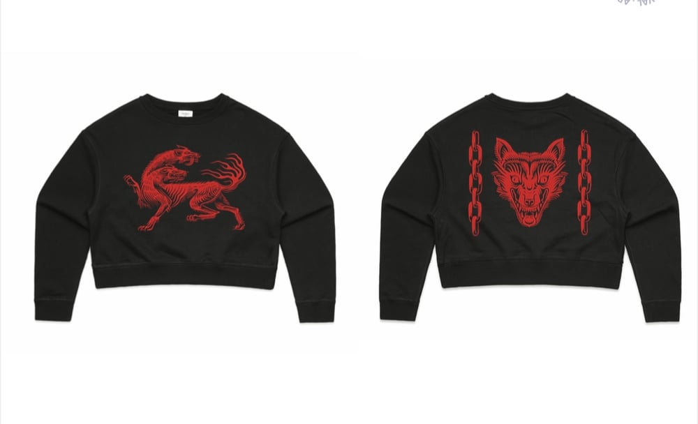 Image of Hell Hound - cropped crew jumper 