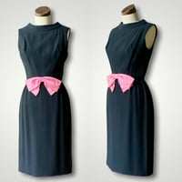 Image 1 of Little Black Dress Pink Bow Medium