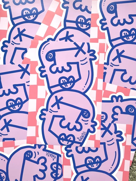 Image of 'Two Faced' A3 print