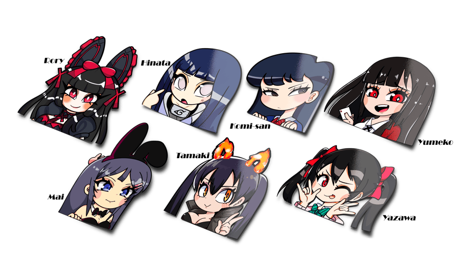 Image of Pick a Waifu Peeker Stickers