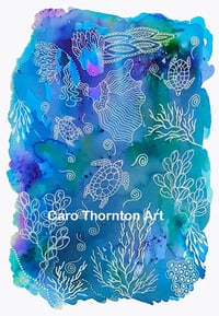 Ocean theme mixed media art workshop - Book your own small group