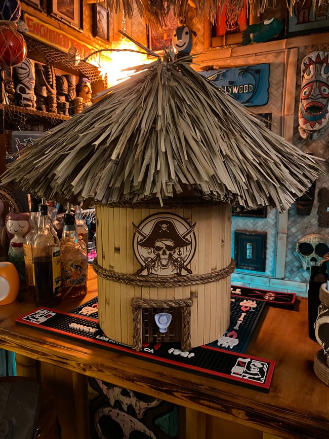 Tiki Cooler 5-gallon with Bamboo Matting (Custom)