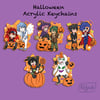 Skateboard Halloween Acrylic Keychain Charms