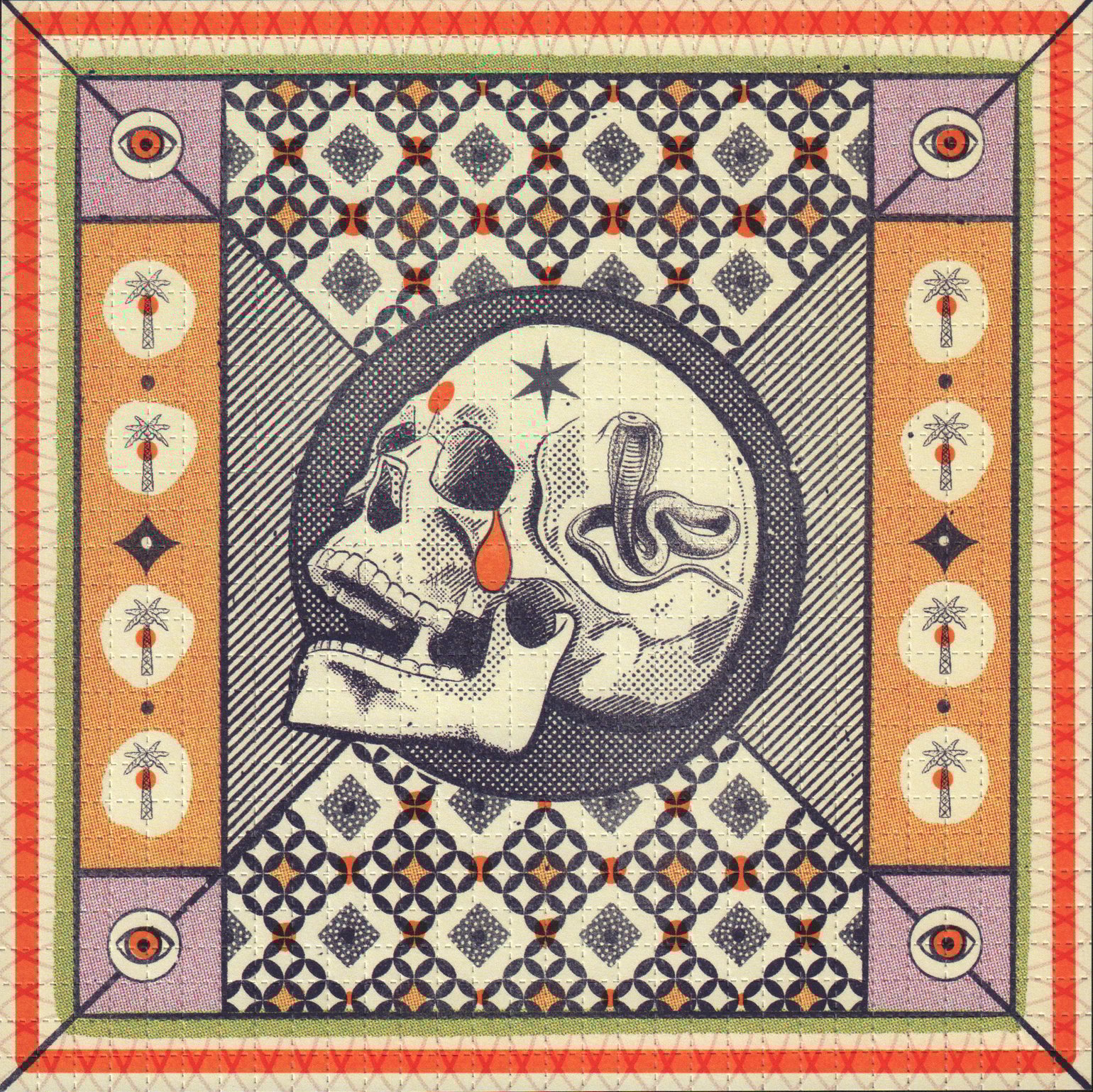 Image of SKULL SNAKE / BLOTTER ART