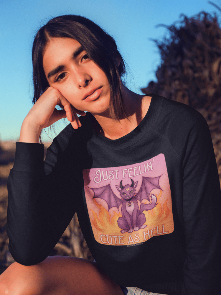 Image of DEVIL KITTEN CREW NECK SWEATSHIRT