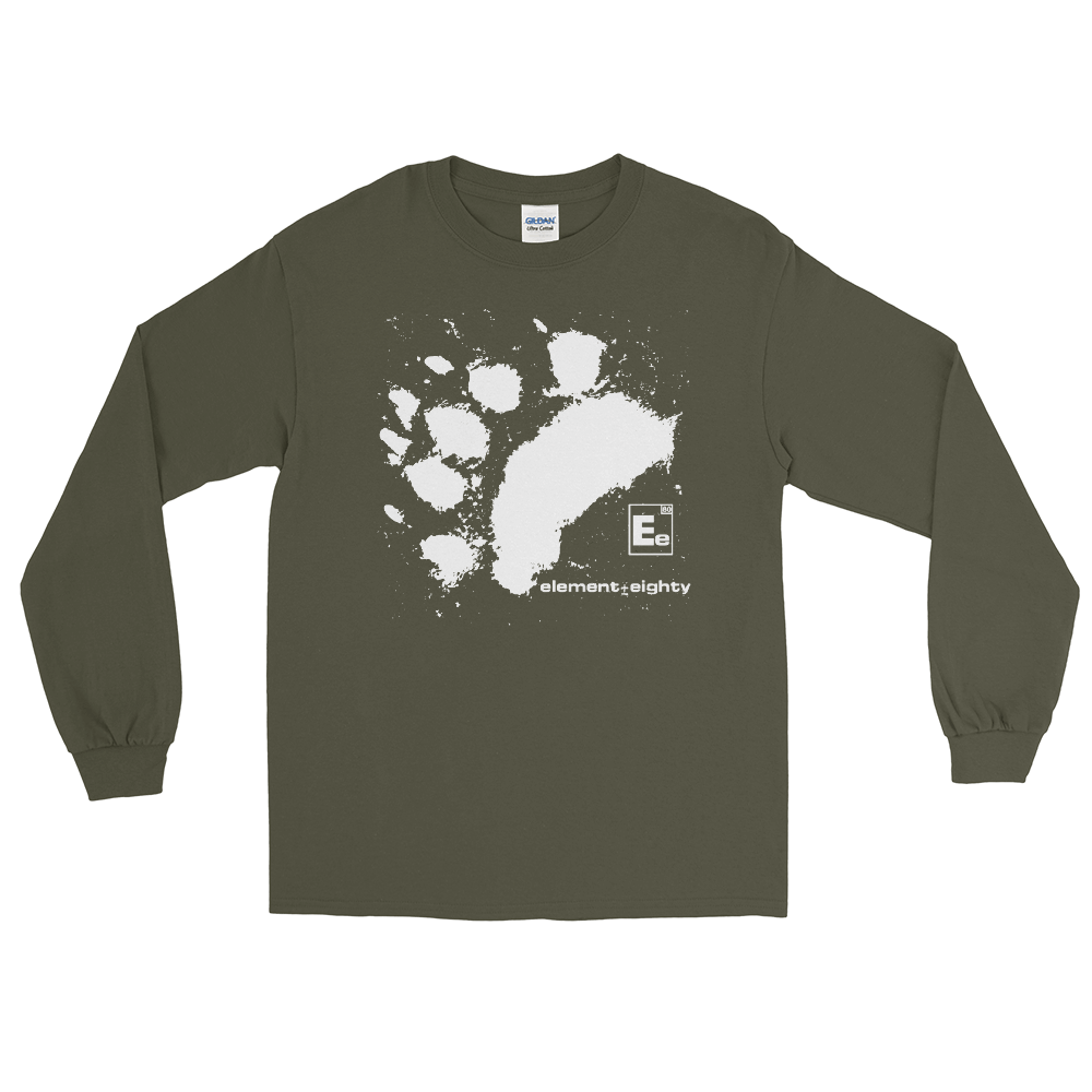 E80 Bear Paw Logo Men’s Long Sleeve Shirt