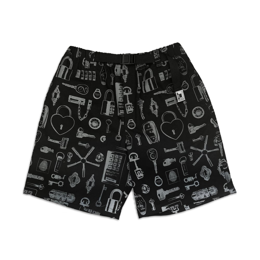 Image of Lock and Key Shorts - Black/Grey