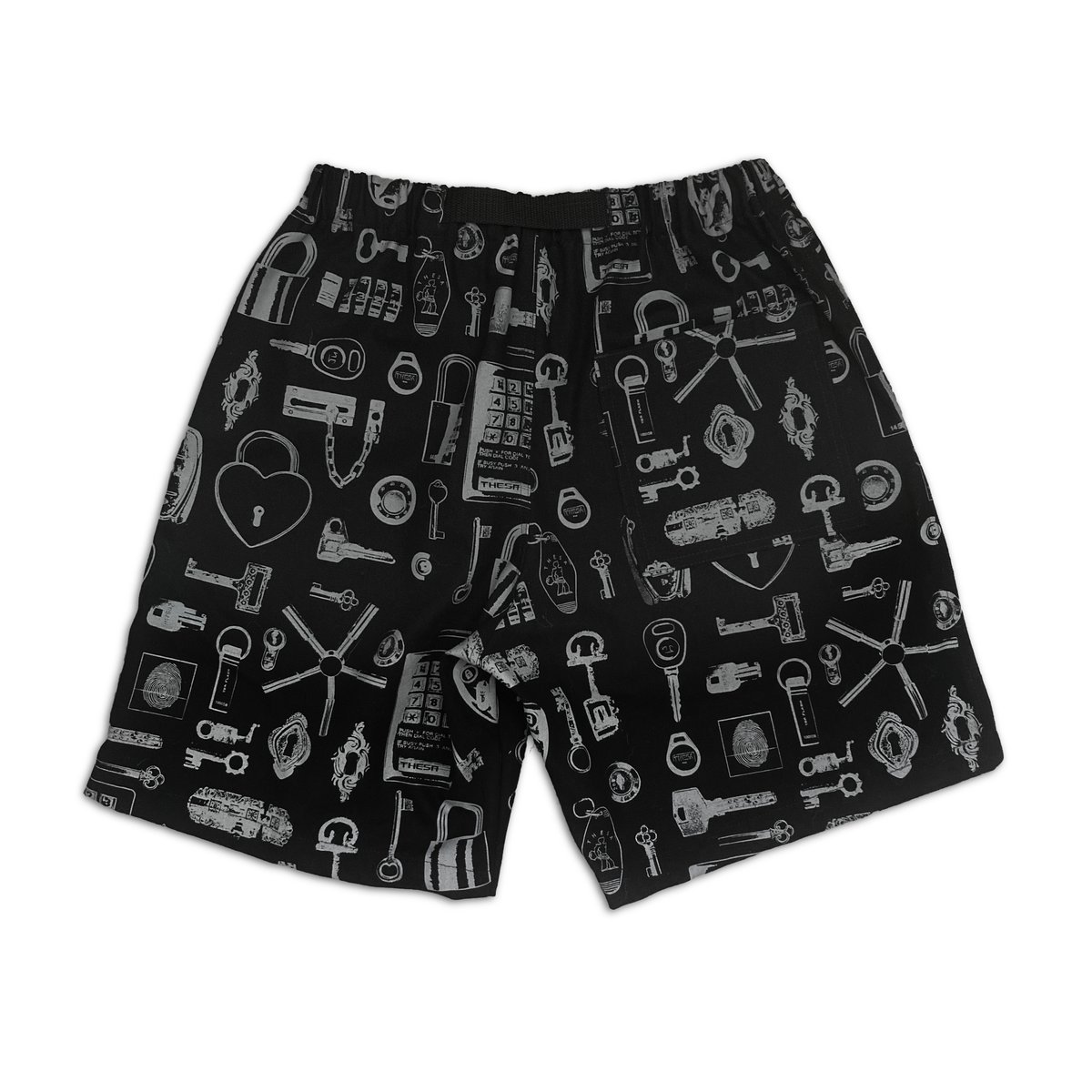 Image of Lock and Key Shorts - Black/Grey