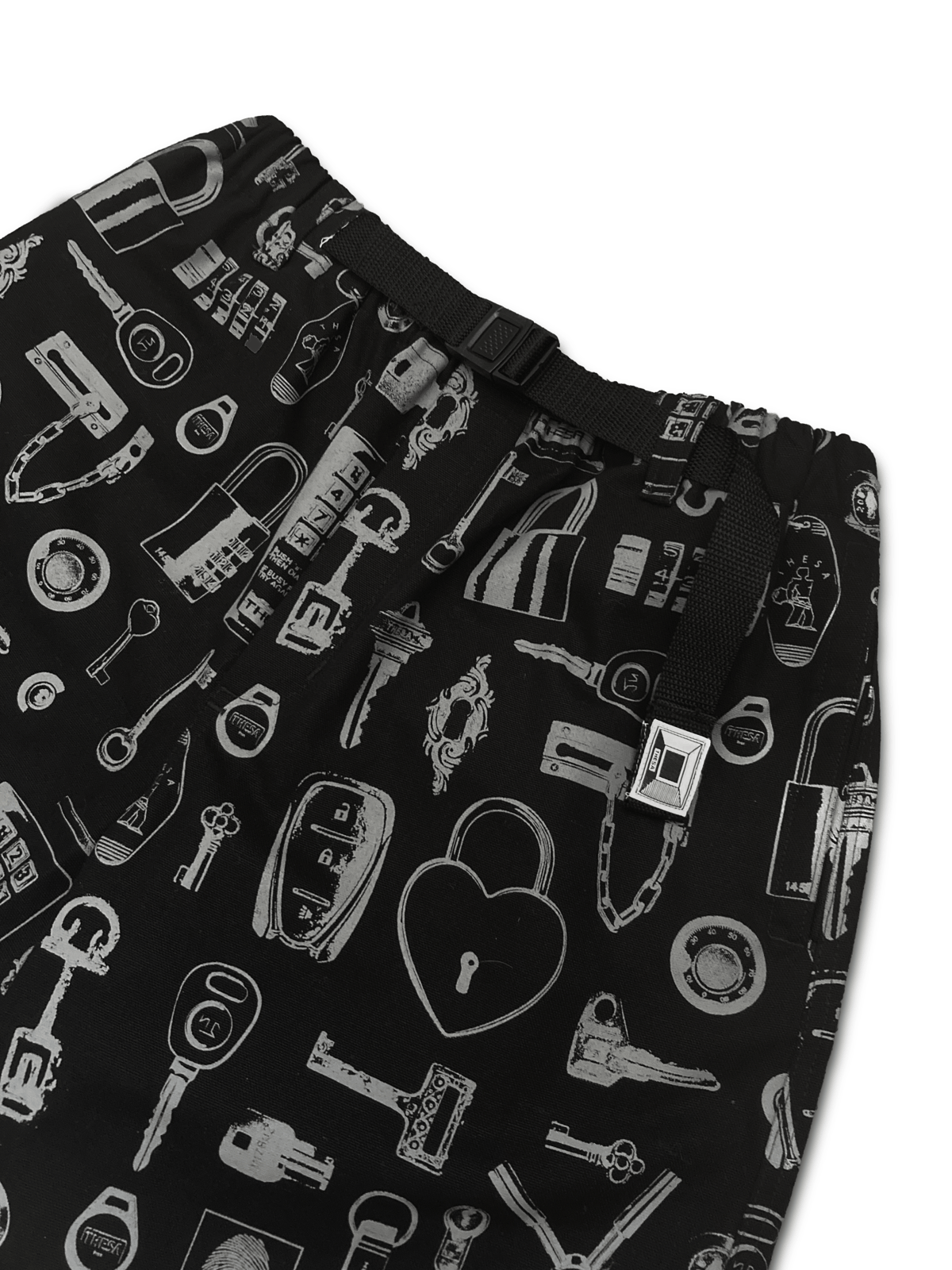 Image of Lock and Key Shorts - Black/Grey