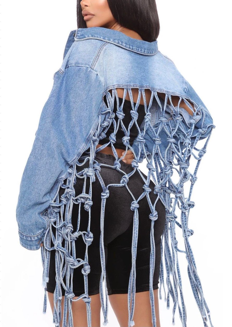 Image of TASSEL DENIM JACKET          