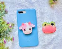 Image of Strawberry Cow & Frog Phone Grips P♡ps♡cket