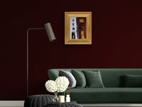 Image 2 of Hotel shadow  - small, dark, modern, contemporary intuitive original artwork 