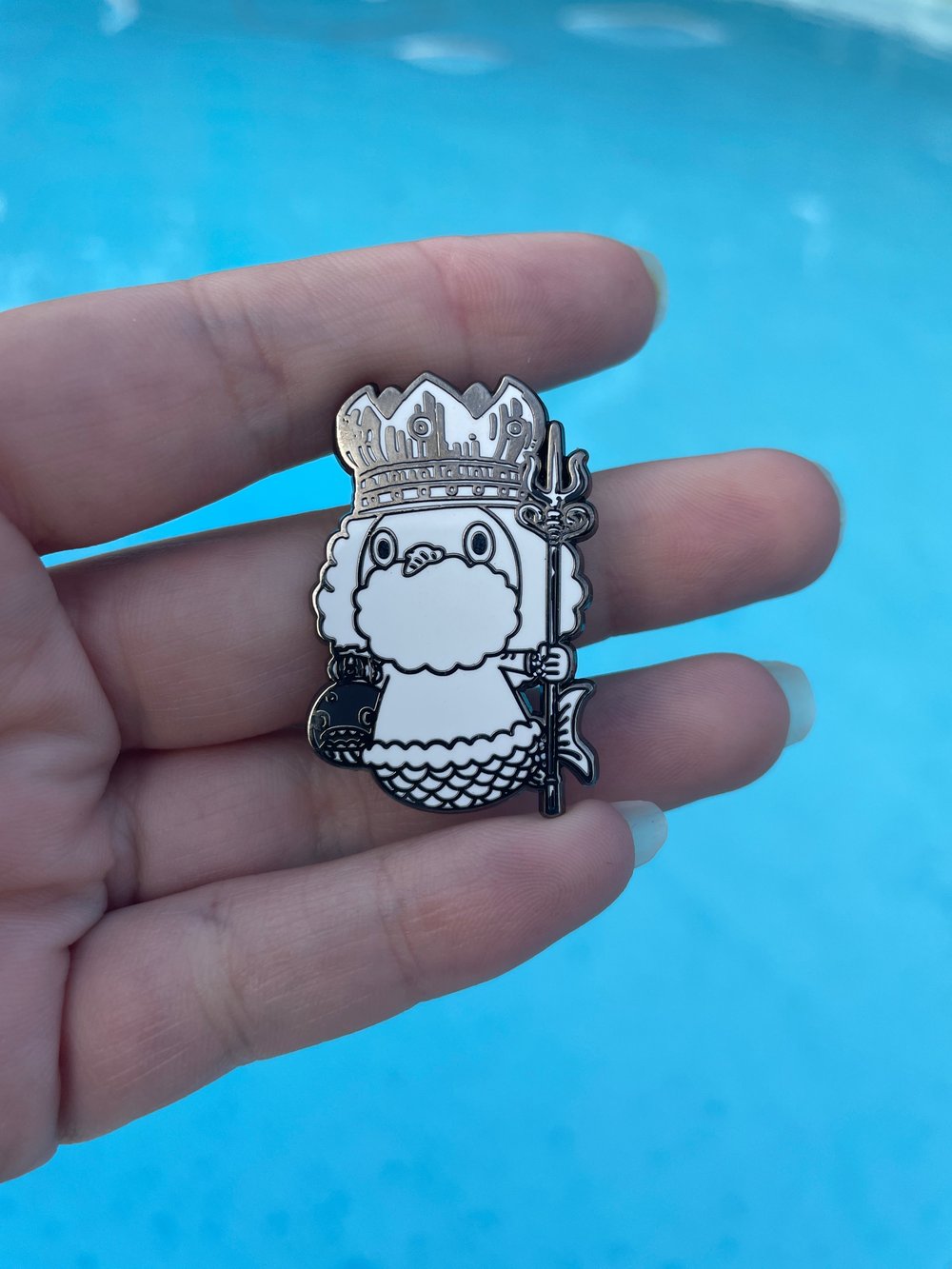 Image of King Of The Sea Enamel Pin