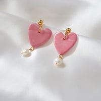 Image 1 of Pendientes Reflejo - Rosa /Lila