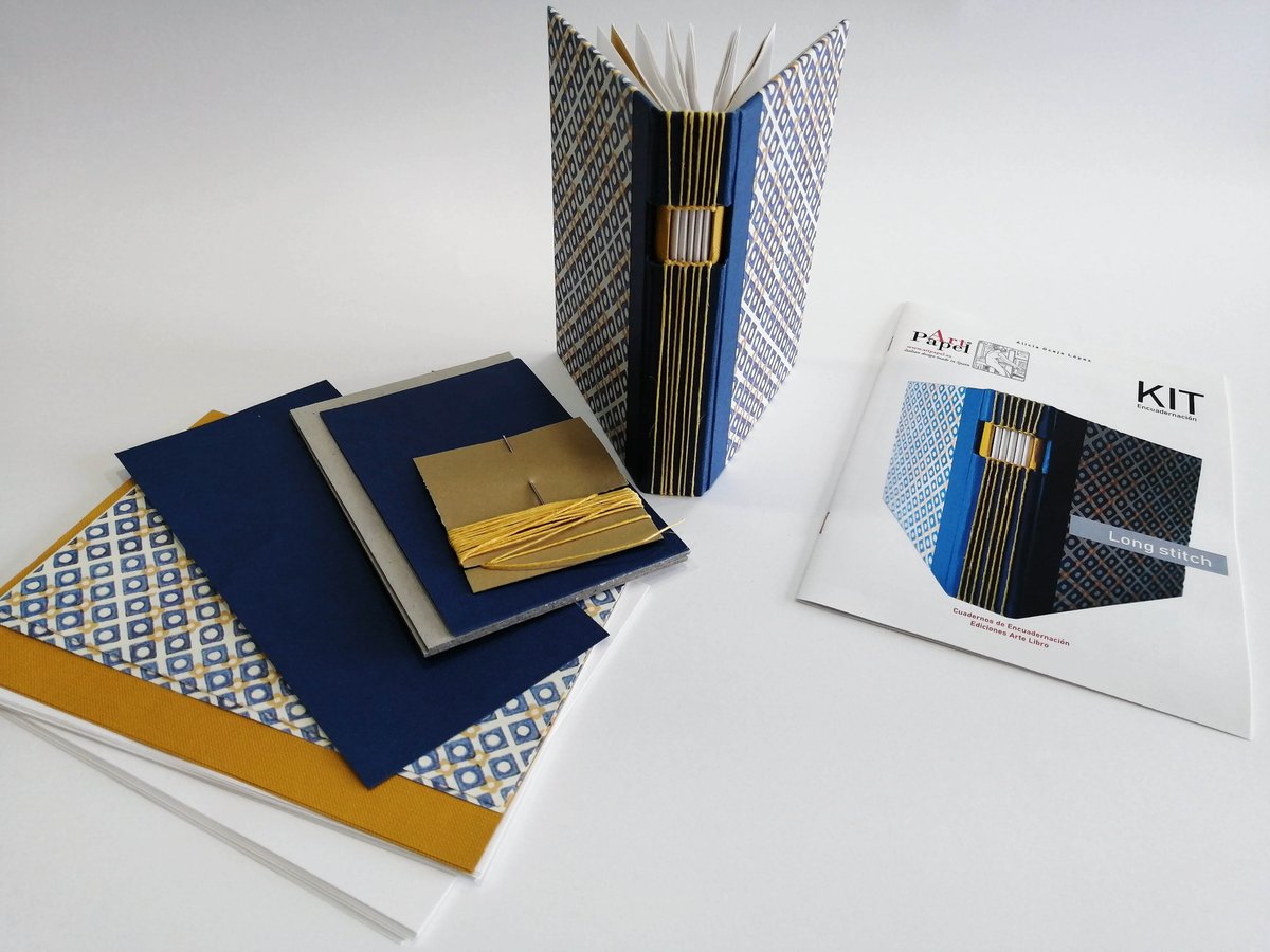 Kit Encuadernación vista Long stitch bookbinding artpapel