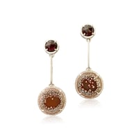 Image 1 of garnet and galaxy earrings
