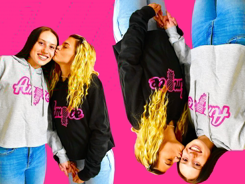 Image of Amore 585 - Ladies Cropped Fleece Hoodie