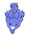 Grinning Blue Devil