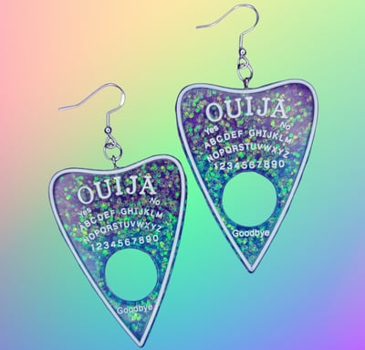 Image of Large Ouija Planchette Earrings 