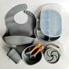 Deluxe Silicone Mealtime Set - Grey
