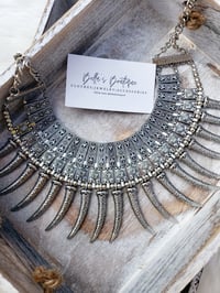 Image 1 of Spike Statement Necklace (silver)