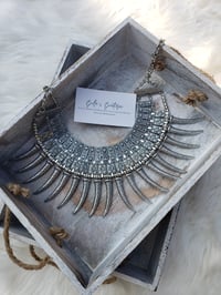 Image 3 of Spike Statement Necklace (silver)