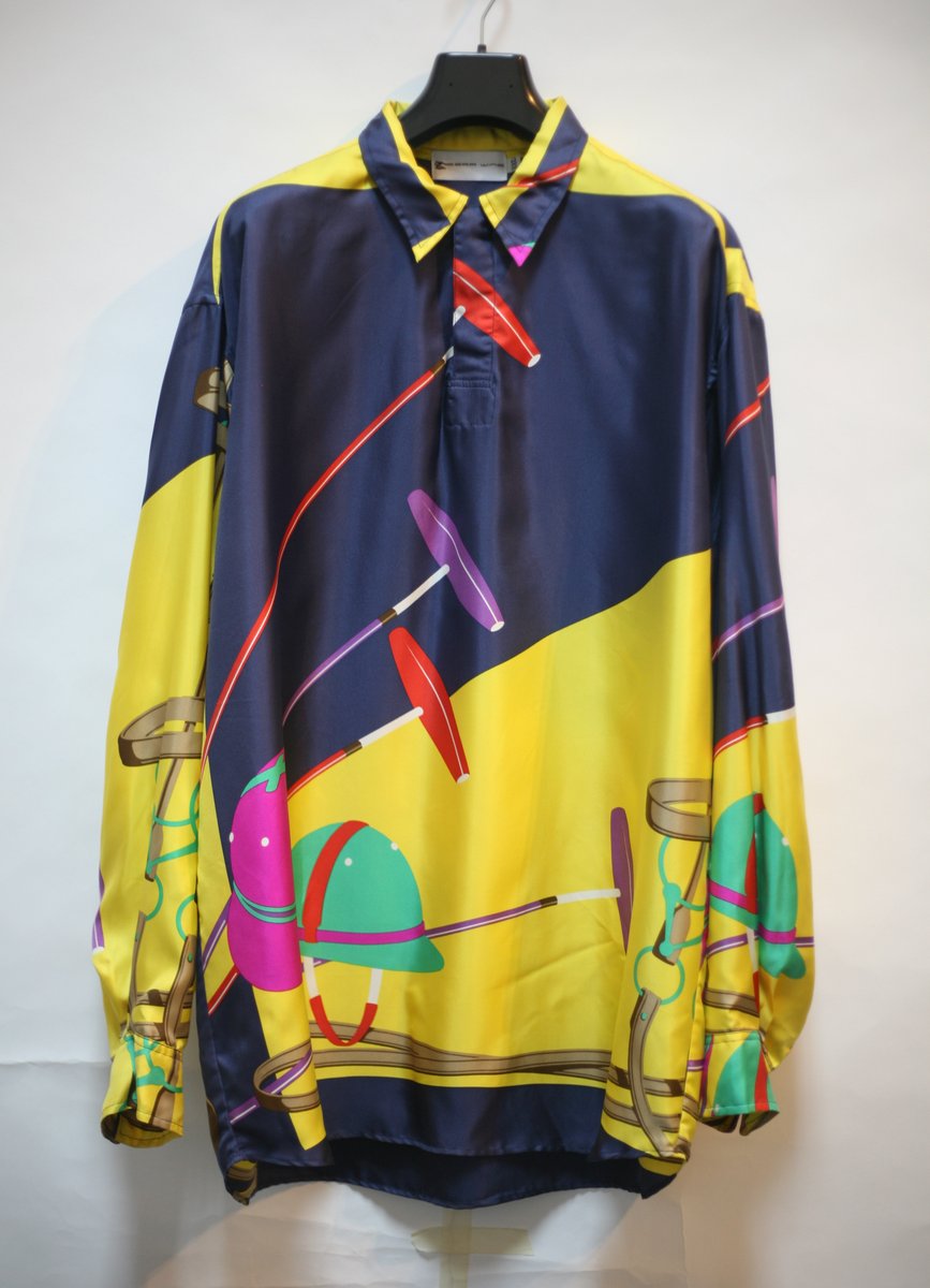 Custom Silk Equestrian Polo Ralph Lauren Scarf Shirt | EZRA WINE